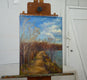 Original art for sale at UGallery.com | Path Beside the Lake by Elizabeth Garat | $1,000 | oil painting | 24' h x 18' w | thumbnail 3