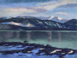 Original art for sale at UGallery.com | Late Light, Early Snow by Patricia Prendergast | $375 | pastel artwork | 9' h x 12' w | photo 1