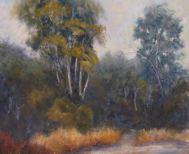 The Path through the Eucalyptus by Patricia Prendergast |   Closeup View of Artwork 