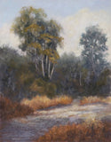 Original art for sale at UGallery.com | The Path through the Eucalyptus by Patricia Prendergast | $475 | pastel artwork | 14' h x 11' w | thumbnail 1
