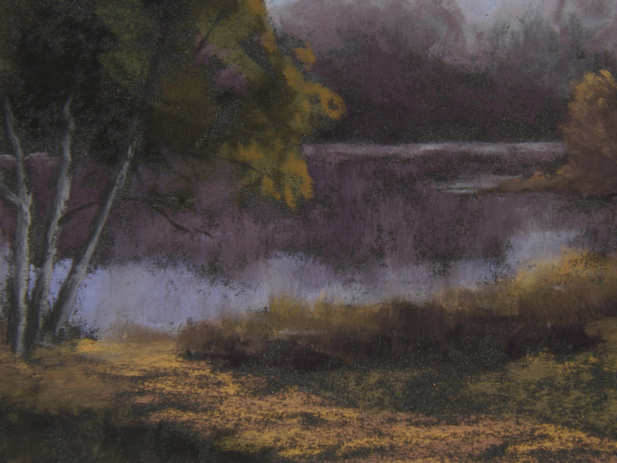 The Pond in Evening Light by Patricia Prendergast |  Closeup View of Artwork 