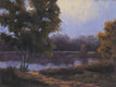 Original art for sale at UGallery.com | The Pond in Evening Light by Patricia Prendergast | $375 | pastel artwork | 9' h x 12' w | thumbnail 1