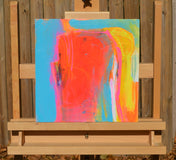 Original art for sale at UGallery.com | Landscape Abstraction with Blue Waters by Patrick O'Boyle | $325 | acrylic painting | 12' h x 12' w | thumbnail 3