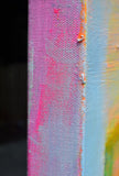 Original art for sale at UGallery.com | Blue Red Yellow Landscape Abstraction by Patrick O'Boyle | $750 | mixed media artwork | 24' h x 24' w | thumbnail 2