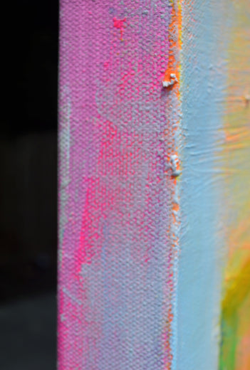 Blue Red Yellow Landscape Abstraction by Patrick O
