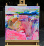 Original art for sale at UGallery.com | Dream Land Field by Patrick O'Boyle | $700 | mixed media artwork | 18' h x 18' w | thumbnail 3