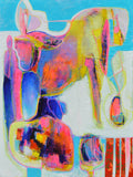 Original art for sale at UGallery.com | The Horse Traveler by Patrick O'Boyle | $1,475 | mixed media artwork | 40' h x 30' w | thumbnail 1