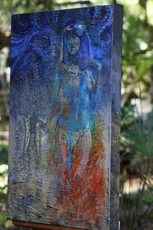 Original art for sale at UGallery.com | Blue Nile by Patrick Soper | $2,350 | mixed media artwork | 36' h x 24' w | photo 2