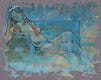 Original art for sale at UGallery.com | Turquoise Dreams by Patrick Soper | $2,125 | mixed media artwork | 24' h x 30' w | thumbnail 1