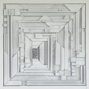 Original art for sale at UGallery.com | Chutes & Ladders by Heather Patterson | $1,750 | mixed media artwork | 26' h x 26' w | photo 1