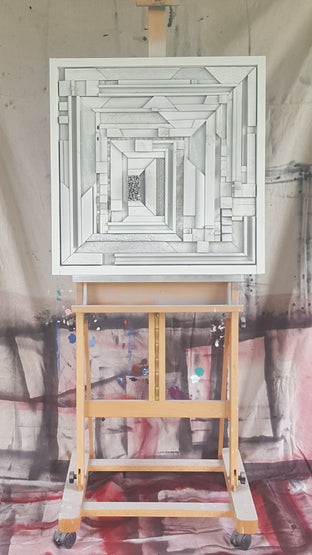 Original art for sale at UGallery.com | Chutes & Ladders by Heather Patterson | $1,750 | mixed media artwork | 26' h x 26' w | photo 3