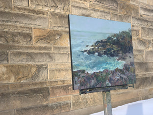 Cove at Cape Elizabeth by Paula Martino |  Side View of Artwork 