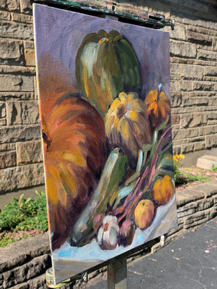 Original art for sale at UGallery.com | Fall Harvest by Paula Martino | $375 | oil painting | 14' h x 11' w | photo 2