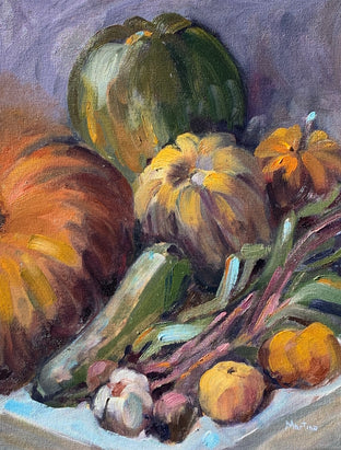 Original art for sale at UGallery.com | Fall Harvest by Paula Martino | $375 | oil painting | 14' h x 11' w | photo 1