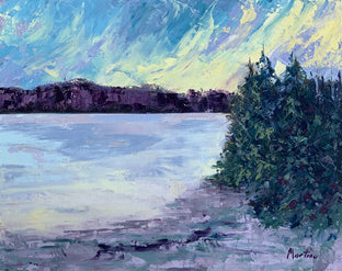 Original art for sale at UGallery.com | Lake Placid by Paula Martino | $525 | oil painting | 11' h x 14' w | photo 1