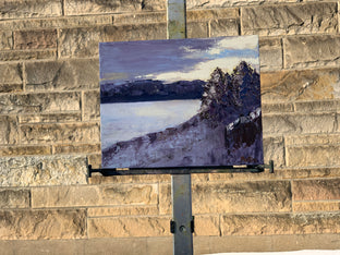 Original art for sale at UGallery.com | Lavender Lake by Paula Martino | $325 | oil painting | 8' h x 10' w | photo 2
