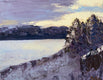 Original art for sale at UGallery.com | Lavender Lake by Paula Martino | $325 | oil painting | 8' h x 10' w | thumbnail 1