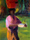 Original art for sale at UGallery.com | The Two Mile Walk by Paula Martino | $325 | oil painting | 8' h x 8' w | thumbnail 4