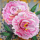 Original art for sale at UGallery.com | Peonies by Kira Yustak | $1,800 | acrylic painting | 36' h x 36' w | thumbnail 1