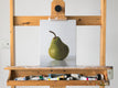 Original art for sale at UGallery.com | Pear with Clear Background by Daniel Caro | $950 | oil painting | 10.6' h x 8.3' w | thumbnail 3