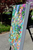 Original art for sale at UGallery.com | Petal Vortex by Natalie George | $750 | acrylic painting | 20' h x 16' w | thumbnail 2