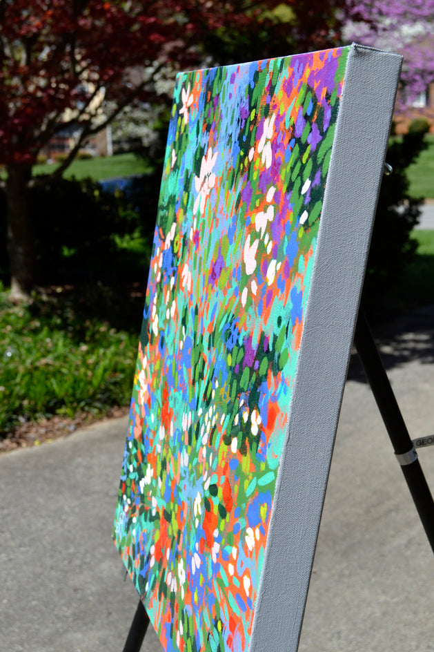 Petal Vortex by Natalie George |  Side View of Artwork 