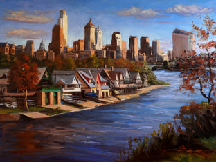 Original art for sale at UGallery.com | Philadelphia - Commission by Jonelle Summerfield | $2,250 | oil painting | 30' h x 40' w | photo 1