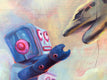 Original art for sale at UGallery.com | Phineas and Eloise by Diane Flick | $2,025 | mixed media artwork | 24' h x 16' w | thumbnail 4