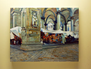 Original art for sale at UGallery.com | Piazza Del Mercato Nuovo, Florence by Onelio Marrero | $1,800 | oil painting | 24' h x 30' w | photo 3