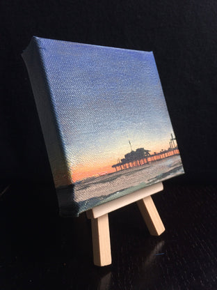 Santa Monica Pier by Jesse Aldana |  Side View of Artwork 