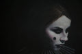 Original art for sale at UGallery.com | Pierrot Study #3 by John Kelly | $950 | oil painting | 10' h x 10' w | thumbnail 4