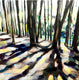 Original art for sale at UGallery.com | Pine Shadows by Chris Wagner | $775 | acrylic painting | 20' h x 20' w | thumbnail 1