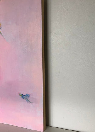 Original art for sale at UGallery.com | Peacock Pink Sky by Ziui Vance | $400 | acrylic painting | 18' h x 14' w | photo 2