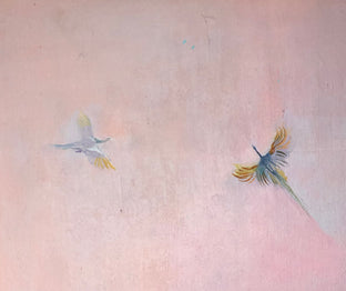 Original art for sale at UGallery.com | Peacock Pink Sky by Ziui Vance | $400 | acrylic painting | 18' h x 14' w | photo 3