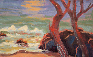 Original art for sale at UGallery.com | Pocket Beach by Karen E Lewis | $275 | oil painting | 9' h x 12' w | photo 4