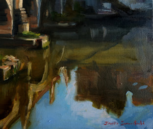 Original art for sale at UGallery.com | Ponte Sant'Angelo Bridge of Rome by Jonelle Summerfield | $950 | oil painting | 24' h x 30' w | photo 4