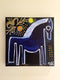 Original art for sale at UGallery.com | Sapphire Pony by Jessica JH Roller | $300 | acrylic painting | 12' h x 12' w | thumbnail 3