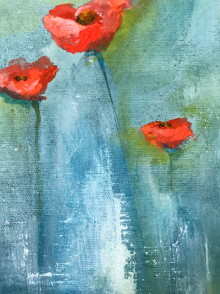 Original art for sale at UGallery.com | Poppies by Drew Noel Marin | $750 | acrylic painting | 18' h x 18' w | photo 4