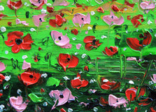 Original art for sale at UGallery.com | Poppy Field by Lisa Elley | $250 | oil painting | 8' h x 10' w | thumbnail 4