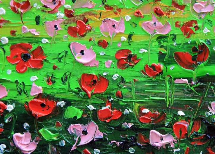 Poppy Field by Lisa Elley |   Closeup View of Artwork 