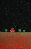 Original art for sale at UGallery.com | Night Sky over the Poppy Farm by Sharon France | $725 | acrylic painting | 12' h x 16' w | thumbnail 2