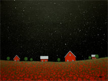 Original art for sale at UGallery.com | Night Sky over the Poppy Farm by Sharon France | $725 | acrylic painting | 12' h x 16' w | thumbnail 1