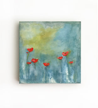 Original art for sale at UGallery.com | Poppies by Drew Noel Marin | $750 | acrylic painting | 18' h x 18' w | photo 3
