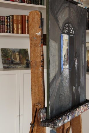 Original art for sale at UGallery.com | An Old Parisian by Bertrand Girard | $1,900 | acrylic painting | 24' h x 20' w | photo 2