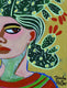 Original art for sale at UGallery.com | Portrait with Cactus by Diana Rosa | $375 | acrylic painting | 10' h x 8' w | thumbnail 4