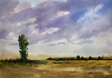 Original art for sale at UGallery.com | Open Spaces Open Heart by Posey Gaines | $550 | watercolor painting | 14' h x 20' w | thumbnail 1