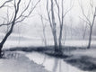 Original art for sale at UGallery.com | Stillness by Jill Poyerd | $1,300 | watercolor painting | 15' h x 24' w | thumbnail 4