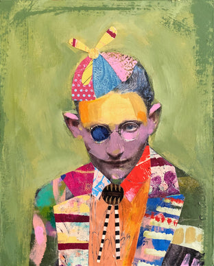 Original art for sale at UGallery.com | Propeller Head by Darlene McElroy | $425 | mixed media artwork | 10' h x 8' w | photo 1