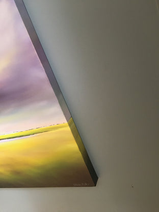 Original art for sale at UGallery.com | Purple Mood Marsh by Nancy Hughes Miller | $2,200 | oil painting | 36' h x 36' w | photo 2