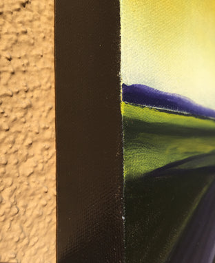 Original art for sale at UGallery.com | Purple Mountain by Mandy Main | $950 | oil painting | 12' h x 36' w | photo 2